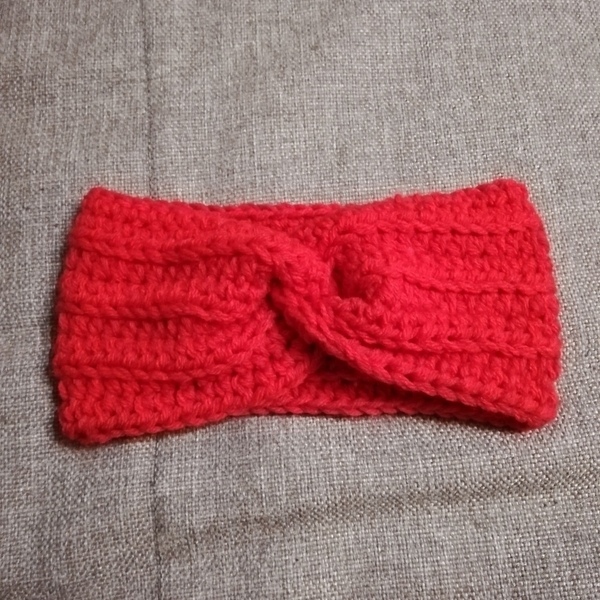 Πλεκτή Κορδέλα Μαλλιων Στριφτη Κόκκινη!!! - μαλλί, γυναικεία, πλεκτή, headbands - 4