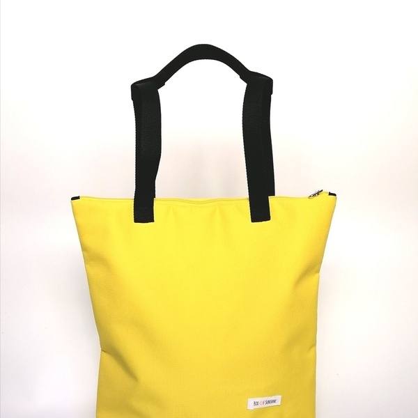 2ways bag YELLOW Τσάντα ώμου & πλάτης με φερμουάρ - ύφασμα, πλάτης, all day, tote