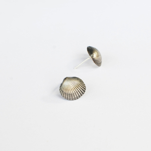 Σκουλαρίκια αχιβάδες ασήμι 925 - ασήμι, κοχύλι, καρφωτά, μικρά - 3