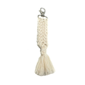 Μπρελόκ μακραμέ βαμβακερό πλεκτό | Macrame cotton handmade keychain - σπιτιού, αυτοκινήτου, πλεκτά, μακραμέ, ύφασμα