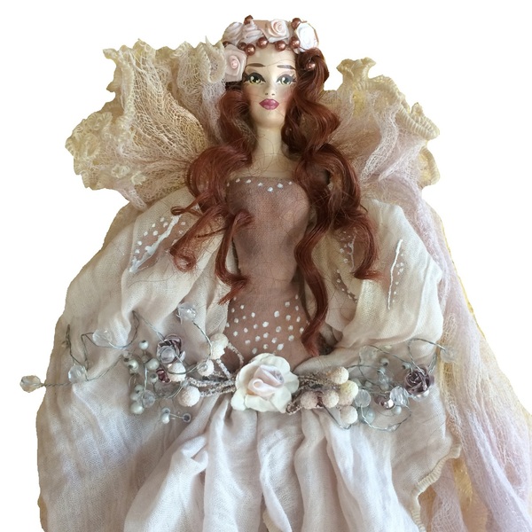 Διακοσμητική Κούκλα "Fairy DFSN" ύψος 60 εκ. σε χρώμα μπεζ και μελιτζανί - διακόσμηση, διακοσμητικά, διακόσμηση σαλονιού, κούκλες, νεράιδες