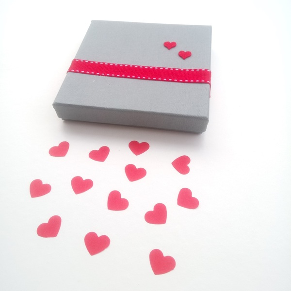 500 τμχ Κομφετί Μίνι Καρδιά σε Κουτί Διακοσμητικό 11 x 11 x 2εκ - καρδιά, χαρτί, διακοσμητικά, στολισμός τραπεζιού - 4