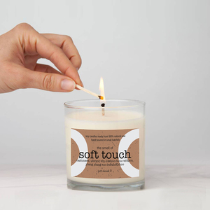The smell of soft touch- soy candle σε γυάλινο ποτήρι - αρωματικά κεριά