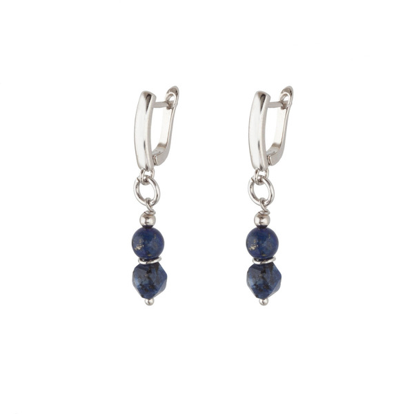 ΣΚΟΥΛΑΡΙΚΙΑ " Λαζουλι μπλε" - πέτρες, μικρά, κρεμαστά, faux bijoux