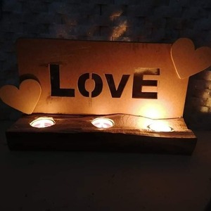 Ξύλινο διακοσμητικό "love" για ρεσώ - βάσεις για ρεσώ, διακοσμητικά, δώρα αγίου βαλεντίνου, κεριά & κηροπήγια - 5