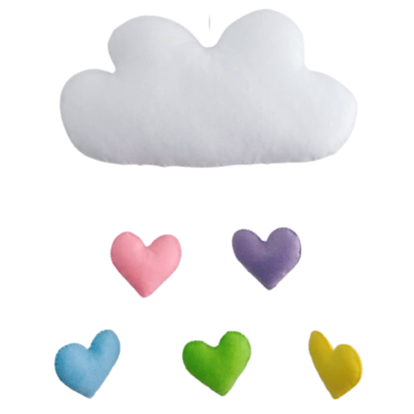 Σύννεφο με βροχή καρδιές - καρδιά, κορίτσι, συννεφάκι, μόμπιλε