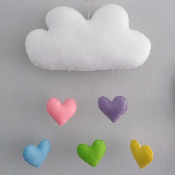 Σύννεφο με βροχή καρδιές - καρδιά, κορίτσι, συννεφάκι, μόμπιλε - 2