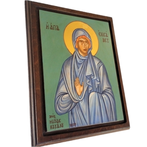 Αγία Ελισάβετ αγιογραφία 31Χ25Χ 1,8 - πίνακες & κάδρα, δώρα για βάπτιση, ιδεά για δώρο, πίνακες ζωγραφικής - 3