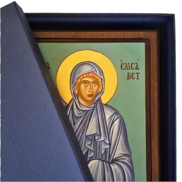 Αγία Ελισάβετ αγιογραφία 31Χ25Χ 1,8 - πίνακες & κάδρα, δώρα για βάπτιση, ιδεά για δώρο, πίνακες ζωγραφικής - 2