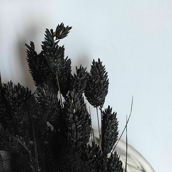 Γκρι - Μαύρο χειροποίητο στεφάνι 25 cm - στεφάνια - 3