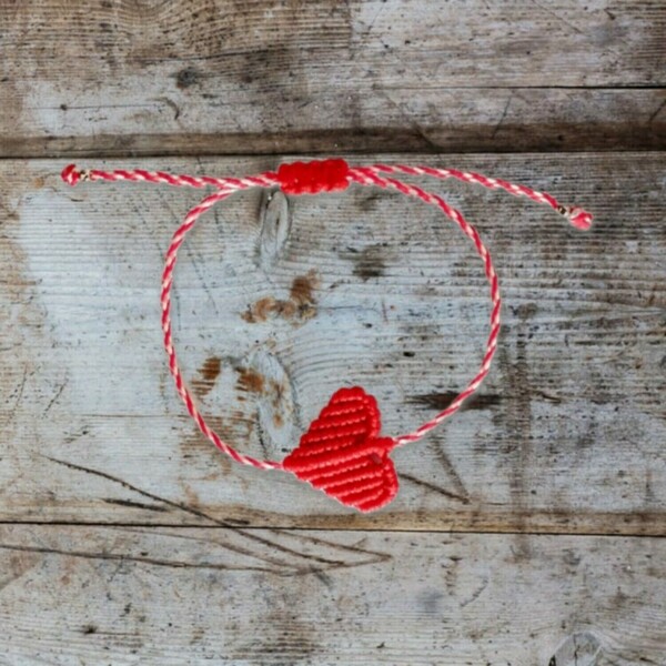 Μάρτης καρδιά - κορδόνια, μαρτάκια, χεριού, αυξομειούμενα - 3