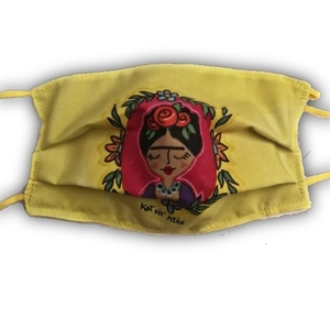 Ζωγραφισμένη με πιετες κ θηκη φιλτρου, διπλής όψης μάσκα Φριντουλα - ζωγραφισμένα στο χέρι, διπλής όψης, με φίλτρο