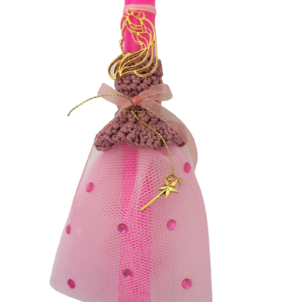 Λαμπάδα "Ροζ αστραφτερή πριγκίπισσα" - κορίτσι, λαμπάδες, πριγκίπισσα, πριγκίπισσα, για παιδιά, πριγκίπισσες, για μωρά