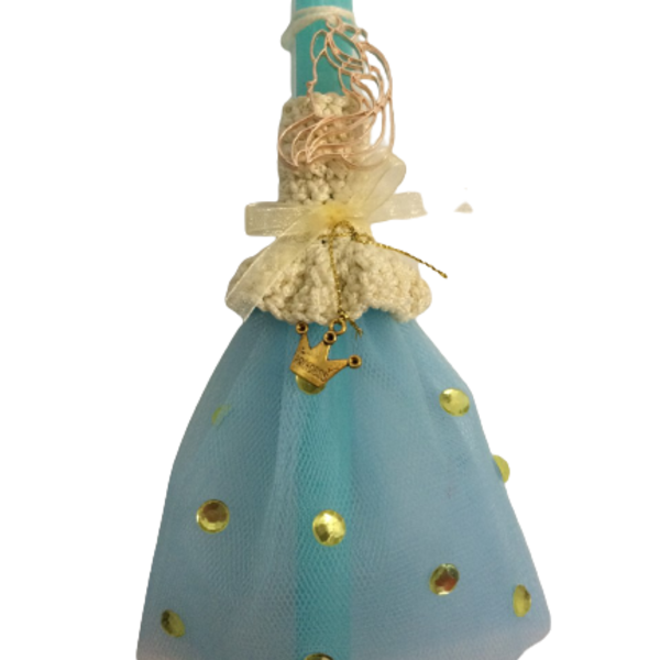 Αρωματική λαμπάδα "Γαλάζια αστραφτερή πριγκίπισσα" - κορίτσι, λαμπάδες, πριγκίπισσα, πριγκίπισσα, για παιδιά, για εφήβους, πριγκίπισσες, για μωρά