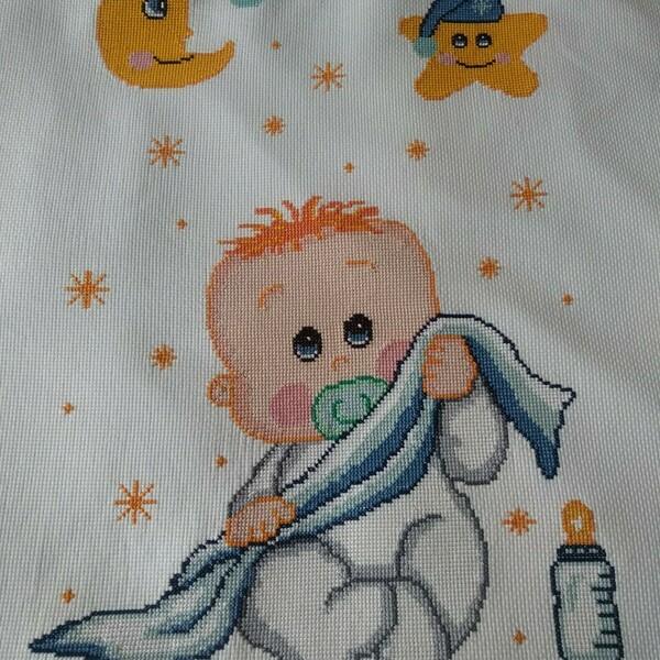 Κουβέρτα χειροποιητη "baby boy" - αγόρι, βρεφικά, δώρο γέννησης, κουβέρτες