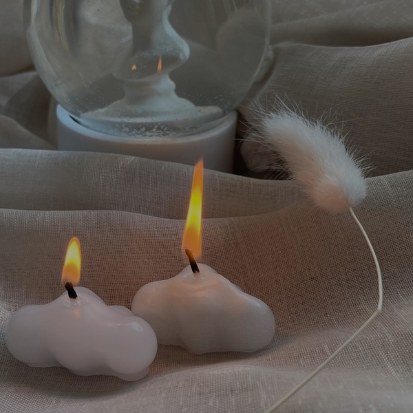 Mini cloud Candle Set Of Two - αρωματικά κεριά - 3