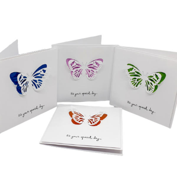 Ευχετήριες κάρτες με πεταλούδα - πεταλούδα, γενέθλια, επέτειος, γέννηση, γενική χρήση