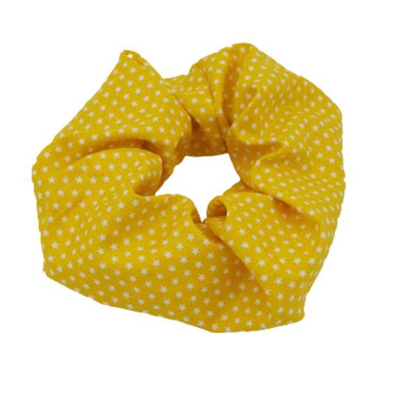 Scrunchies XL σε κίτρινο χρώμα - λαστιχάκι μαλλιών - δώρο, λαστιχάκια μαλλιών