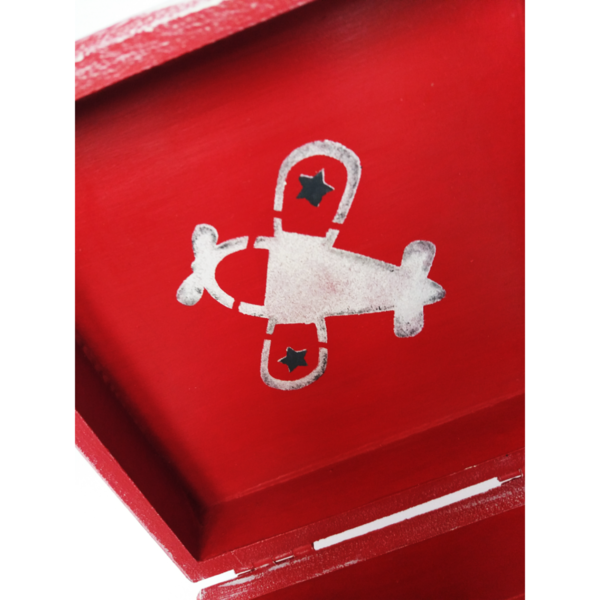 Κουτάκι mtf παιχνιδιών αγοράκι δώρο βάφτισης 14×14×7εκ. κόκκινο και μαύρο - αγόρι, κουτί, δώρα για βάπτιση, δώρα για αγόρια, ξύλινα παιχνίδια - 4