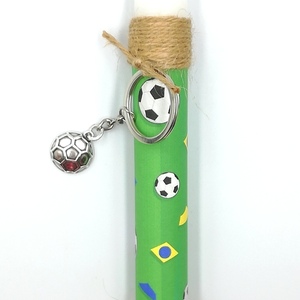 Λαμπάδα μπρελόκ μπάλα ποδοσφαίρου με το όνομα του παιδιού - αγόρι, λαμπάδες, για εφήβους, σπορ και ομάδες, προσωποποιημένα - 3