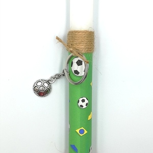 Λαμπάδα μπρελόκ μπάλα ποδοσφαίρου με το όνομα του παιδιού - αγόρι, λαμπάδες, για εφήβους, σπορ και ομάδες, προσωποποιημένα - 4