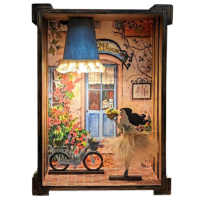 Ξύλινο χειροποίητο διακοσμητικό φωτιστικό ραντεβού με ποδήλατο - πορτατίφ, τοίχου, δώρα για γυναίκες, επέτειος