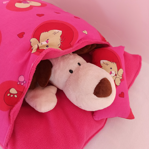 Sleeping bag, κρεβάτι για γάτες ροζ - 4
