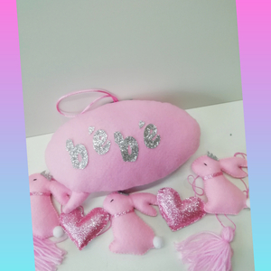 Μαξιλαράκι φούσκα ροζ bla-bla bubble - κορίτσι, δώρα για βάπτιση, μαξιλάρια, δώρο γέννησης - 3