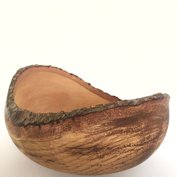 Μπολ [Natural edge], από Αροκάρια στον Ξυλότορνο. [23Χ12,5εκ.] - ξύλο, βάζα & μπολ, σπίτι, χειροποίητα, ξύλινα διακοσμητικά