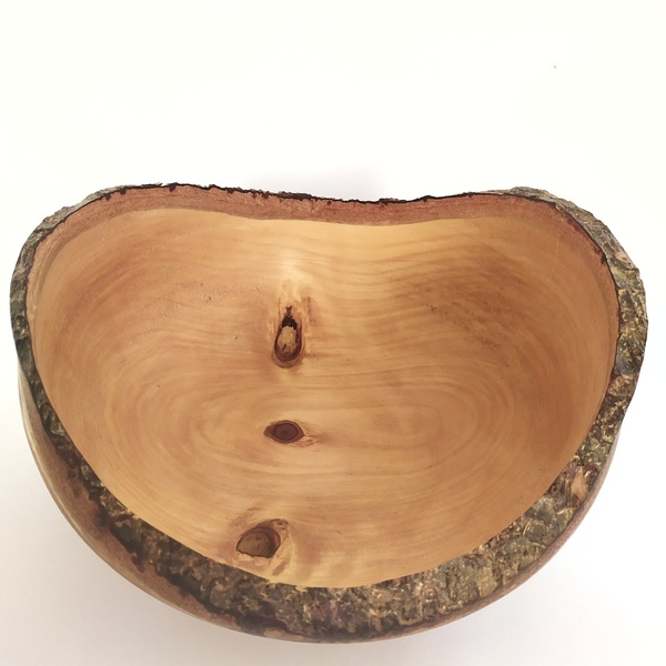 Μπολ [Natural edge], από Αροκάρια στον Ξυλότορνο. [23Χ12,5εκ.] - ξύλο, βάζα & μπολ, σπίτι, χειροποίητα, ξύλινα διακοσμητικά - 3