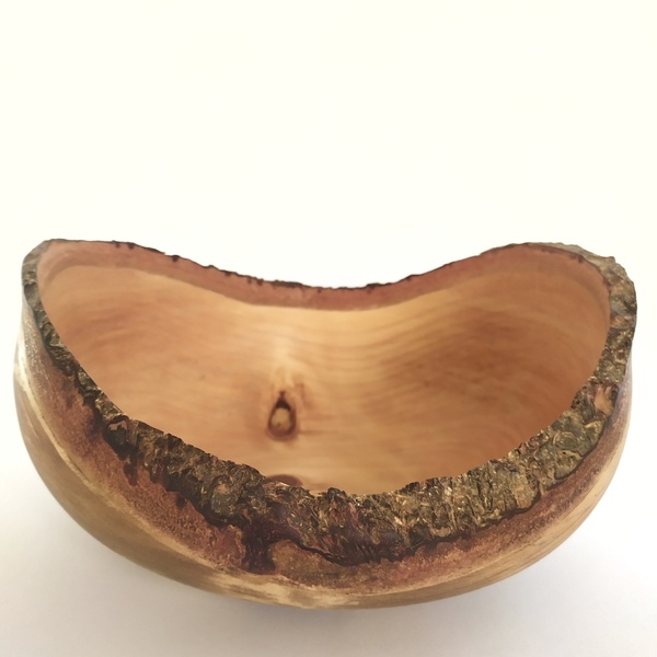 Μπολ [Natural edge], από Αροκάρια στον Ξυλότορνο. [23Χ12,5εκ.] - ξύλο, βάζα & μπολ, σπίτι, χειροποίητα, ξύλινα διακοσμητικά - 4