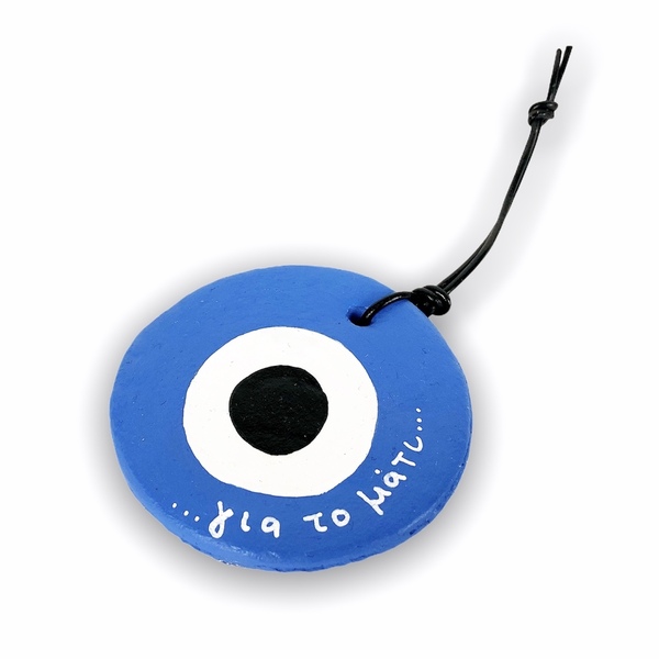 Μάτι - Διακοσμητικό γούρι μπλε - πηλός, μάτι, γούρια