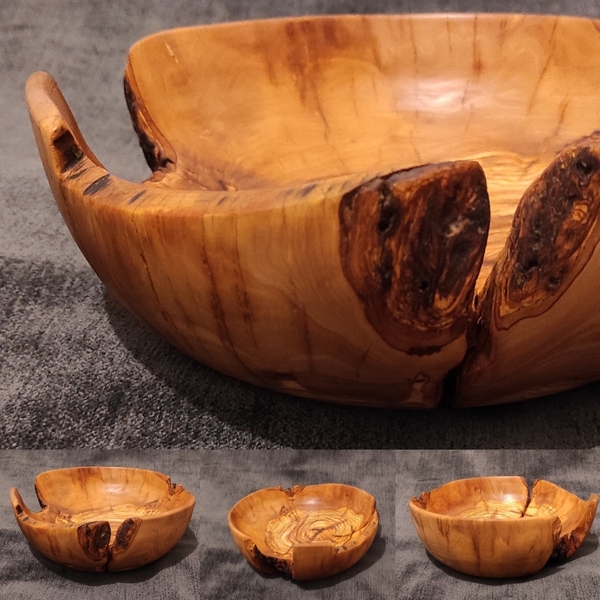 Διακοσμητικό Ξύλινο μπολ από ξύλο ελιάς - ξύλο, βάζα & μπολ - 2