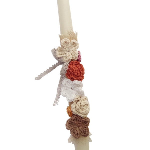 Λαμπάδα ρομαντική πασχαλινή αρωματική με λουλούδια 1 - κορίτσι, λαμπάδες, για παιδιά, για ενήλικες, για εφήβους