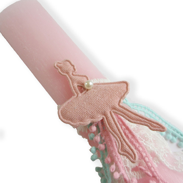 Αρωματική λαμπάδα "μπαλαρίνα" - ροζ oval 20cm - κορίτσι, λαμπάδες, μπαλαρίνες, για ενήλικες, για εφήβους - 2