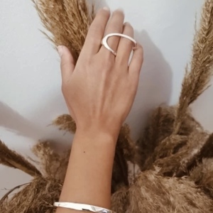 Δαχτυλίδι ασήμι 925- High minimalism - μεγάλα, αυξομειούμενα, επάργυρα, ασήμι 925