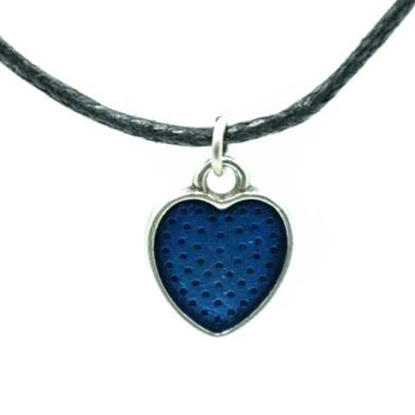 Κολιέ Καρδιά μπλε Ζαμάκ με κορδόνι - charms, ορείχαλκος, καρδιά