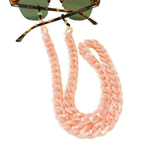 Αλυσίδα για γυαλιά ακρυλική ροζ - αλυσίδες, απαραίτητα καλοκαιρινά αξεσουάρ, μοδάτο, αλυσίδα γυαλιών