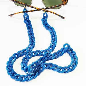 Αλυσίδα για γυαλιά ακρυλική μπλε - αλυσίδες, απαραίτητα καλοκαιρινά αξεσουάρ, μοδάτο, αλυσίδα γυαλιών - 4