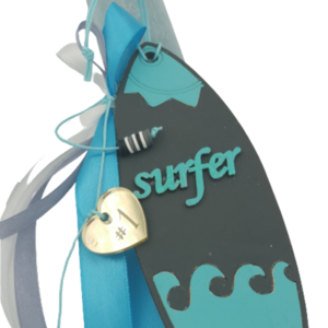 Λαμπάδα του Σέρφερ | Δώρο για Surfer | κερί αρωματικό 20cm, ξύλινο διακοσμητικό - αγόρι, λαμπάδες, για ενήλικες