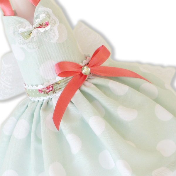 Λαμπάδα με φόρεμα βεραμάν πουά "Σμαράγδα" 40cm - κορίτσι, μπαλαρίνες, για παιδιά, πριγκίπισσες - 2