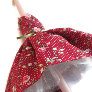 Λαμπάδα με φόρεμα "Υβόννη" ροζ κερί 40cm - κορίτσι, λαμπάδες - 2