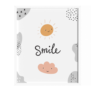Ξύλινο Καδράκι "Χαμογέλα" σαν τον γελαστό Ήλιο 21x30εκ|Διακόσμηση Τοίχου - πίνακες & κάδρα, δώρο, για παιδιά, ζωάκια, παιδικά κάδρα