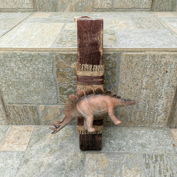 Λαμπάδα αρωματική δεινόσαυρος Στεγόσαυρος παιχνίδι 21εκ - αγόρι, λαμπάδες, δεινόσαυρος, για εφήβους, για μωρά - 2