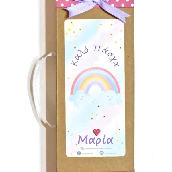 Λαμπάδα rainbow σετ με τσάντα πλάτης παιδική |Ουράνιο τόξο - κορίτσι, λαμπάδες, ουράνιο τόξο, για παιδιά - 5