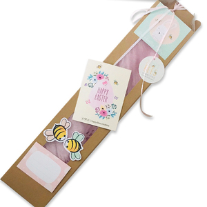 Πασχαλινή λαμπάδα για παιδιά "Λουλουδένιο λαγουδάκι του Πάσχα" - κορίτσι, λαμπάδες, για παιδιά, κουνελάκι - 2
