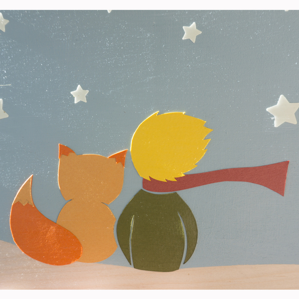 Λαμπάδα αστεράκι με πίνακα "Μικρός Πρίγκιπας", 24 x 24 εκ - λαμπάδες, για παιδιά, μικρός πρίγκιπας - 2