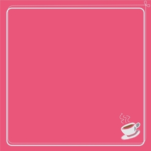 Γραμμικό σχέδιο | Κούπες καφέ |22*22 εκ. Εκτυπώσιμη Κάρτα Μενού Εστιατορίου Τετράγωνη | Ροζ απόχρωση - 3