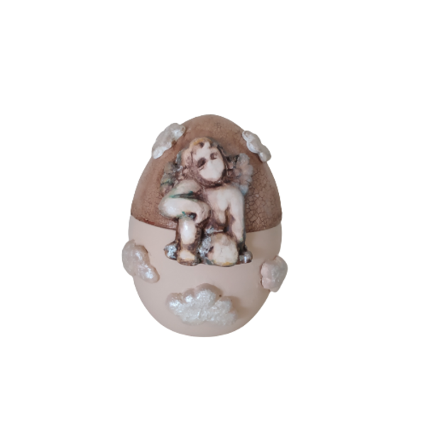 Αυγό (άγγελος) - πηλός, διακοσμητικά, πασχαλινά αυγά διακοσμητικά, πασχαλινά δώρα