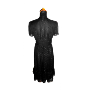 183. Φόρεμα μαύρο αμπιγέ-Chic-Νο183 ΚΤΝ. - midi, συνθετικό, γάμου - βάπτισης - 3